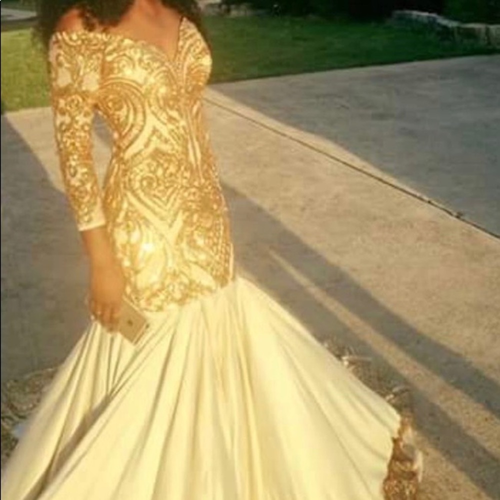 Gold custom made dress